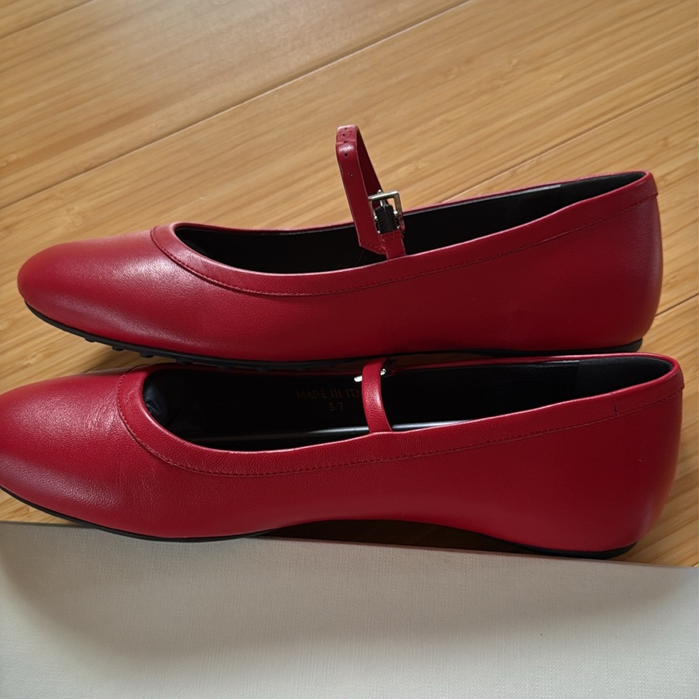 M. Gemi ‘The Margherita’ Mary Jane flats in Sunset Red, size 37 - Picture 12 of 14